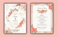 Blush Rose Invitation & Reception Menu Set