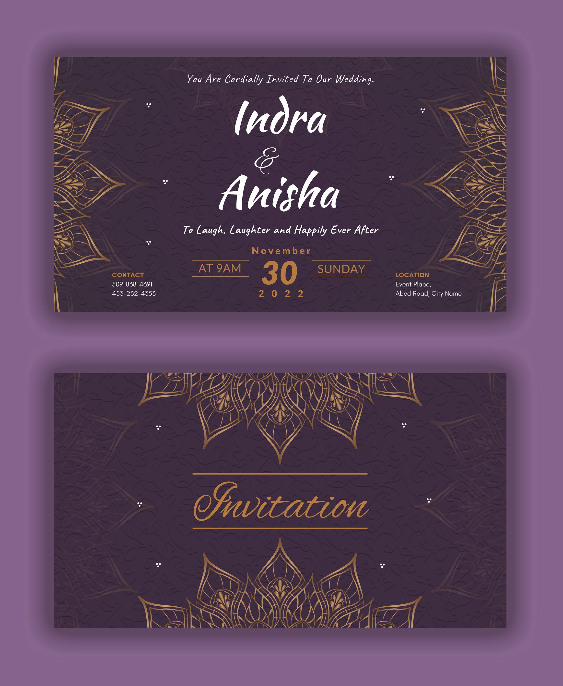 Luxury Mandala Wedding Invitation