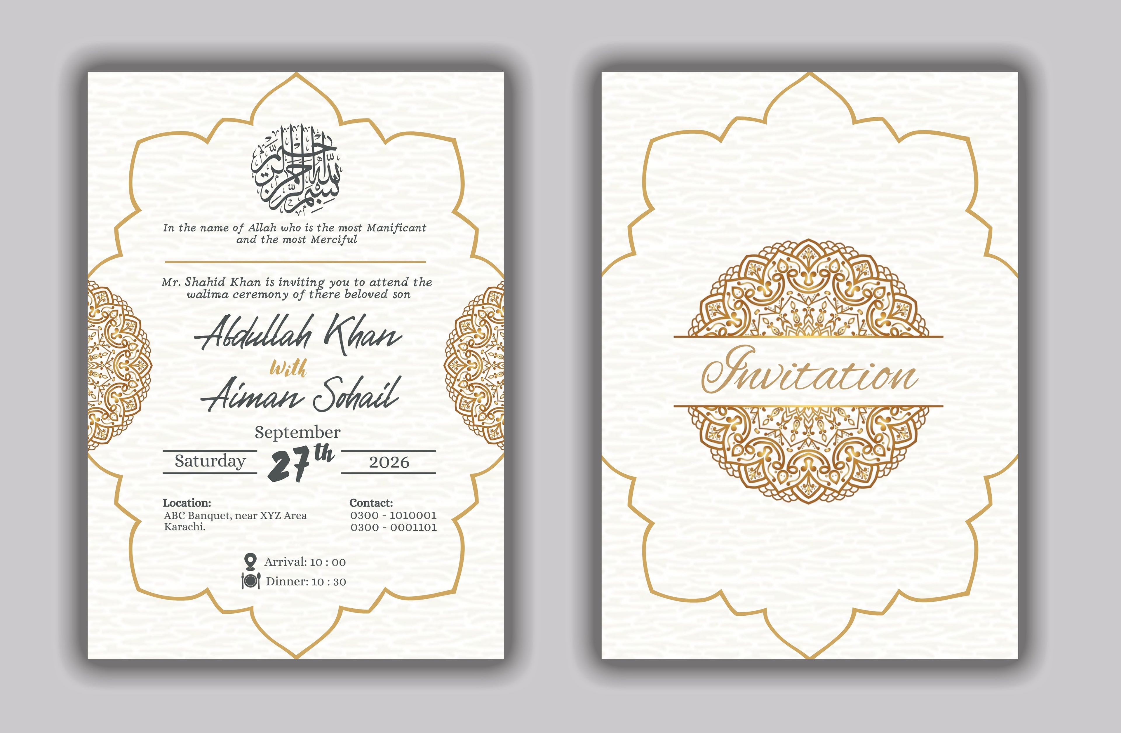 Heritage-Inspired Invitation Card