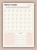 Serene Monthly Planner