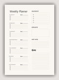 Weekly Productivity Planner