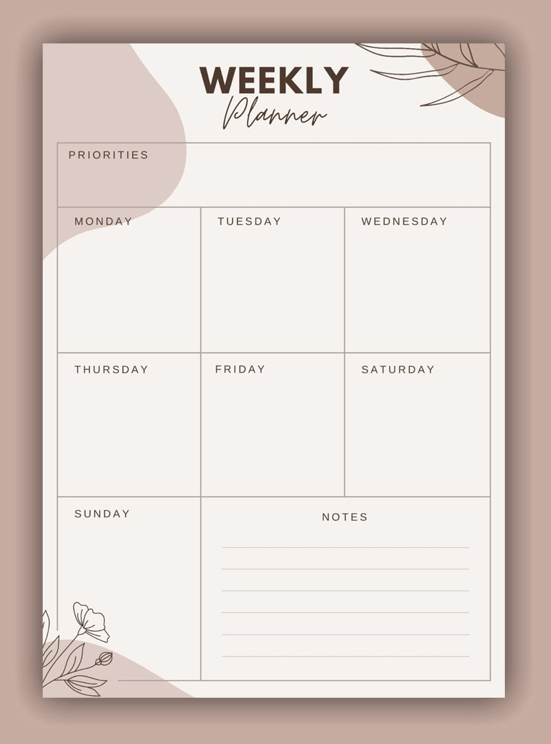 Minimalist Weekly Planner