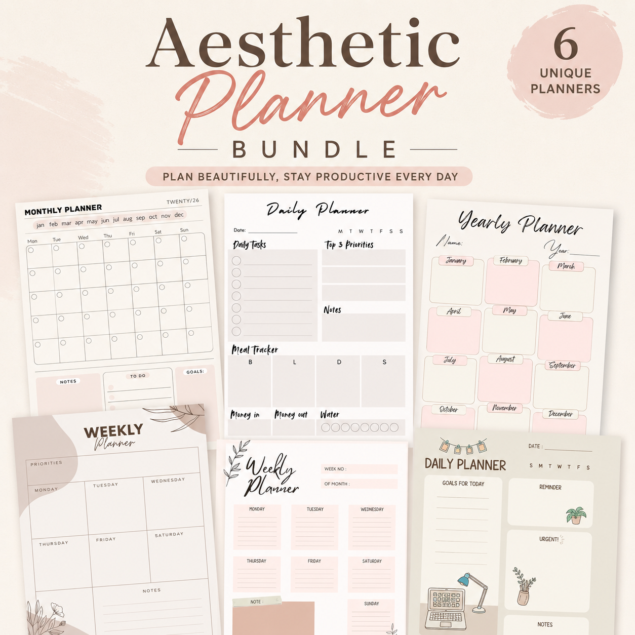 Aesthetic Planner Bundle